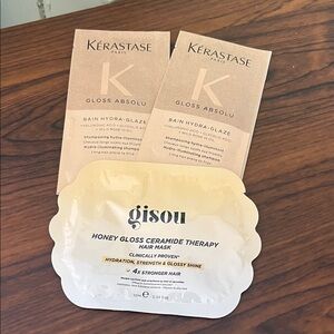 Kerastase Gloss Absolu and Gisou Hair Mask Set